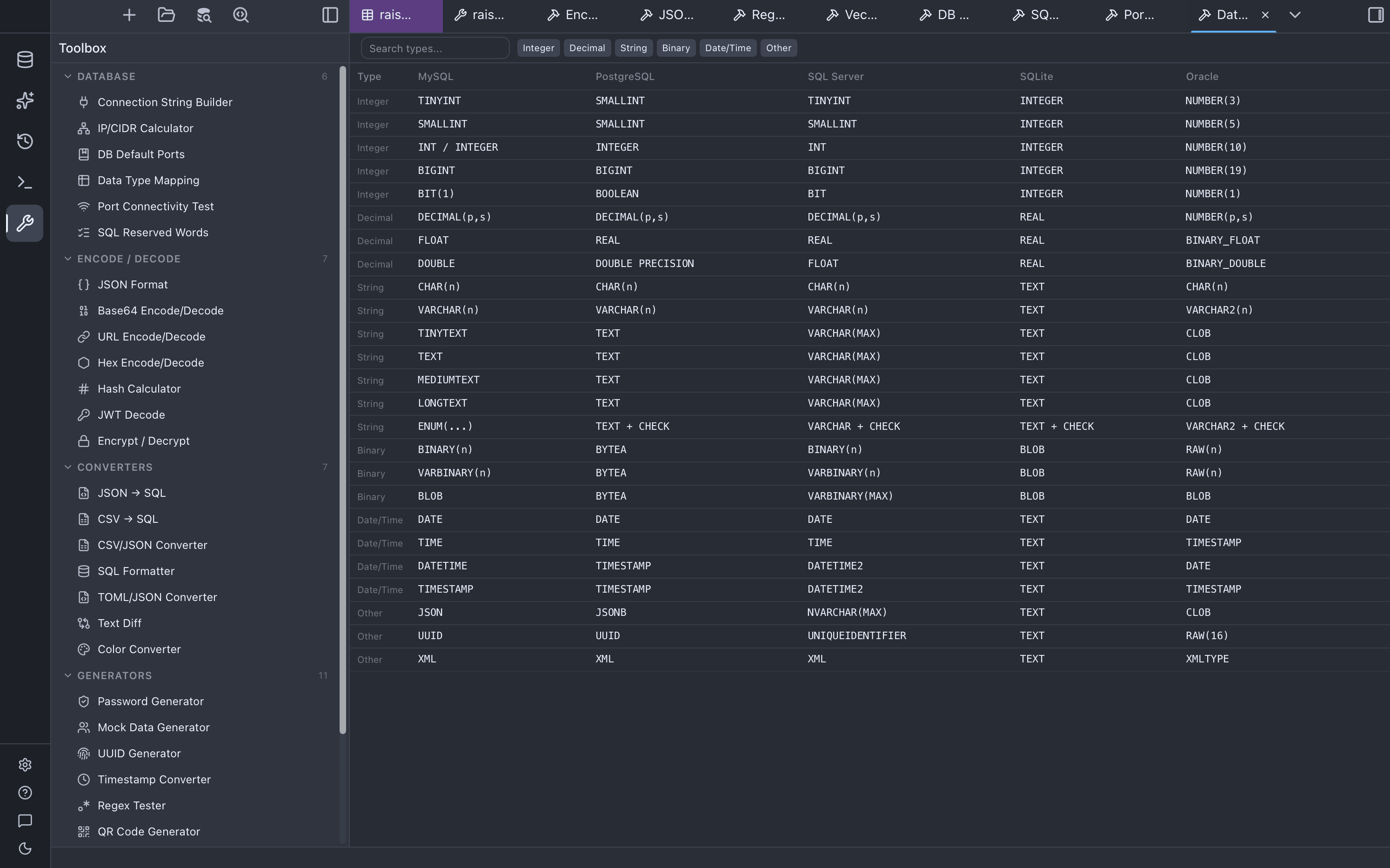 RaisDB Toolbox